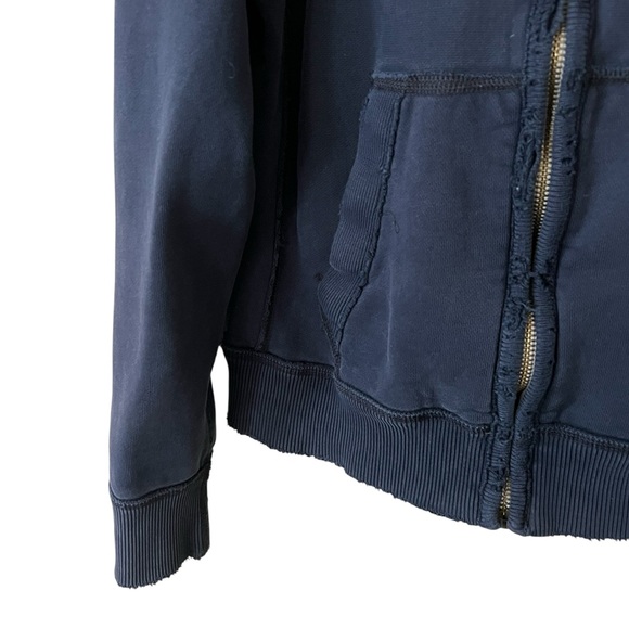 Abercrombie & Fitch vintage distressed logo zip up muscle hoodie sweatshirt Y2K - Picture 6 of 13